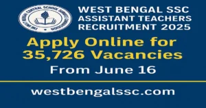 West Bengal SSC Assistant Teachers Recruitment 2025: Apply Online for 35,726 Vacancies from June 16