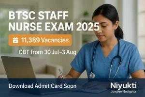 Bihar BTSC Staff Nurse Exam Date 2025 – Sarkari Exam Updates