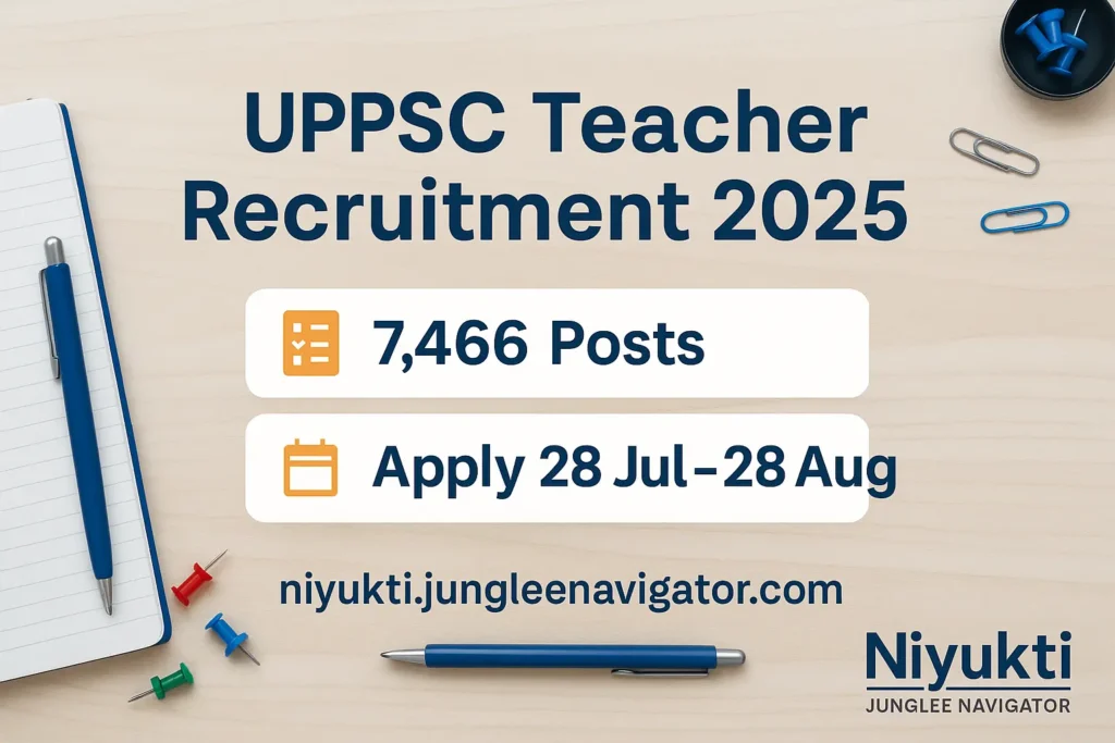 UP Teacher Recruitment 2025 – UPPSC Announces 7,466 LT Grade Assistant Teacher Vacancies 5 UP Teacher Recruitment 2025