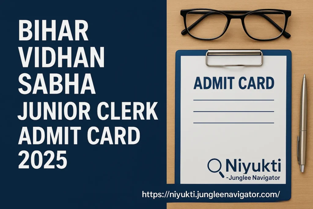Bihar Vidhan Sabha Junior Clerk Admit Card 2025– Hall Ticket Released 3 bihar vidhan sabha junior clerk admit card 2025