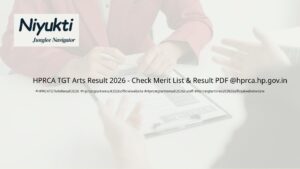 HPRCA TGT Arts Result 2026 – Check Merit List & Result PDF @hprca.hp.gov.in
