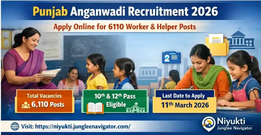 Punjab Anganwadi Recruitment 2026: Apply Online for 6110 Worker & Helper Posts